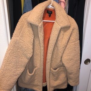 Forever 21 fuzzy brown coat
